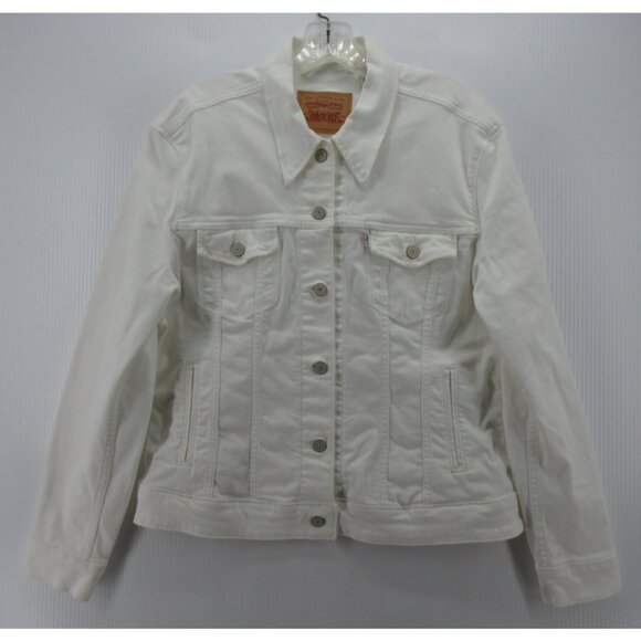 Levis Jacket XL Trucker Denim Moto Button Up Biker Flap Pockets * - Picture 1 of 14